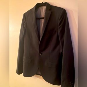 Topman black lines mens blazer